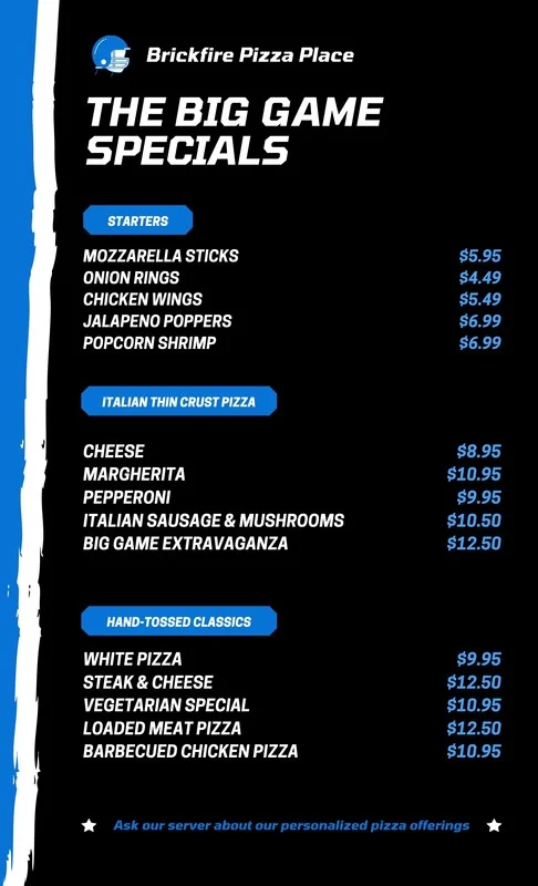 Mẫu thiết kế menu mới nhất 2024 mang phong cách thể thao