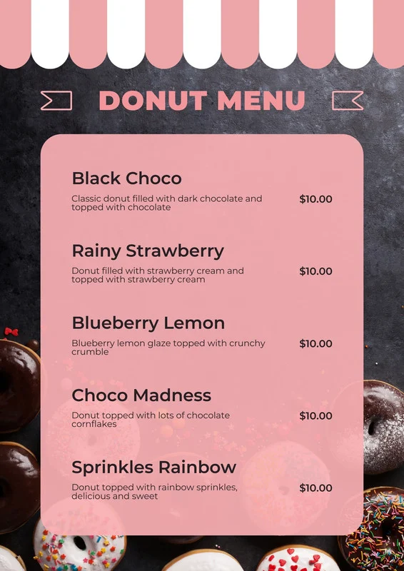 Thiết kế menu tiệm bánh cần những yếu tố gì