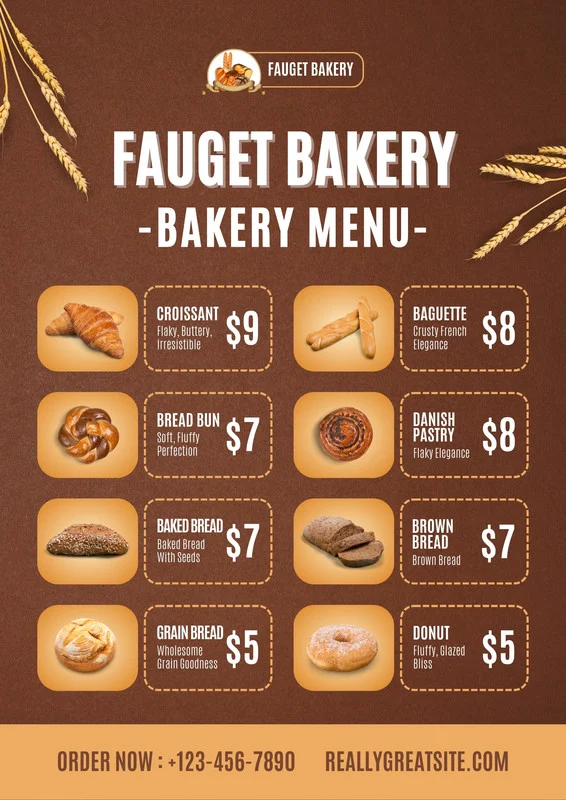 Thiết kế menu tiệm bánh cần những yếu tố gì