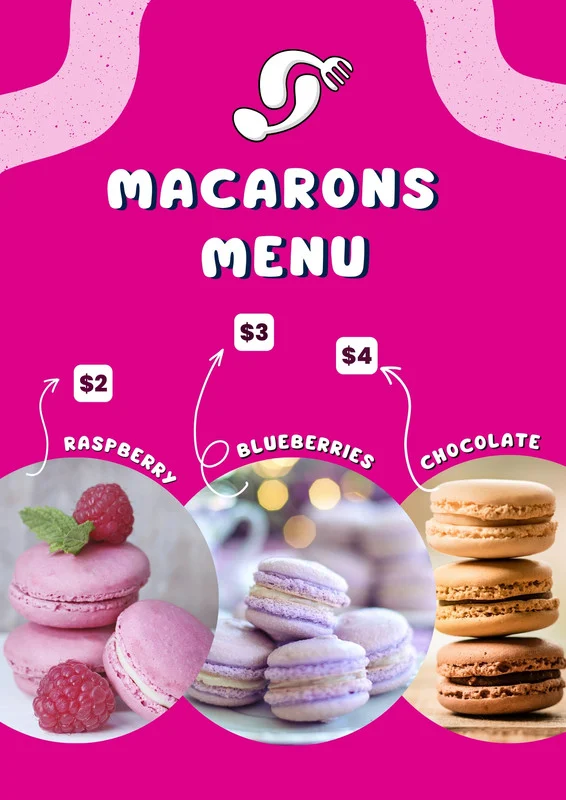 Thiết kế menu tiệm bánh cần những yếu tố gì