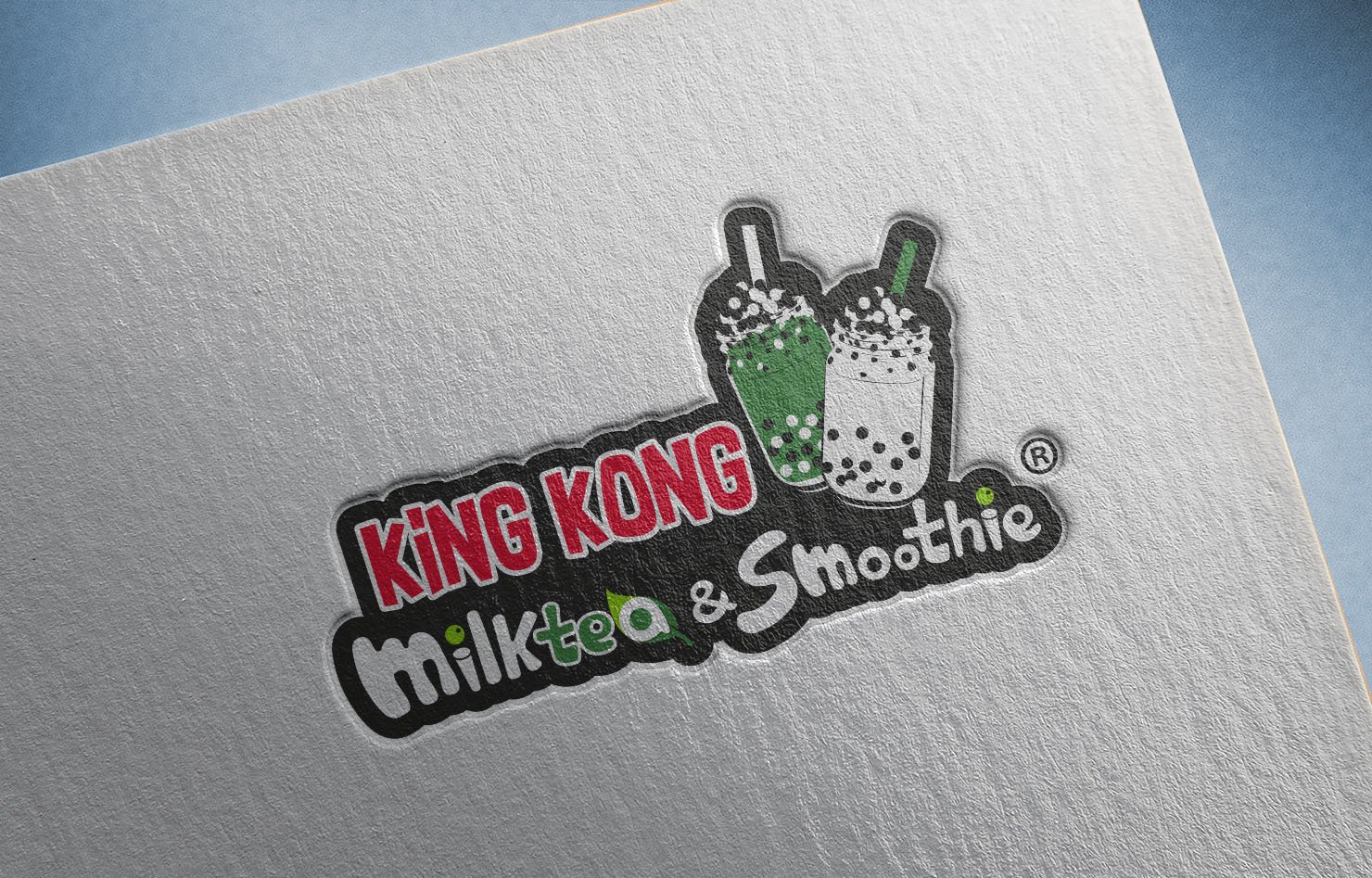 logo design, mockup logo, thietkelogo King Kong Milktea & Smoothie